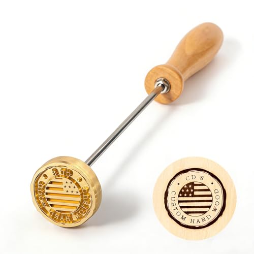 STAMTECH Branding Iron for Wood - Durable Custom Metal Branding Iron Leather Stamps Wedding Stamps Personalized Branding Iron for Meat Wood Paper Plastic（1