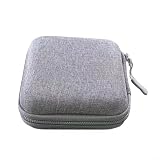 EffiFish Oxford - Borsa portaoggetti in tessuto per Anbernic RG Rotate, custodia rigida portatile con interno imbottito, grigio, 10,5 x 10,5 x 4 cm