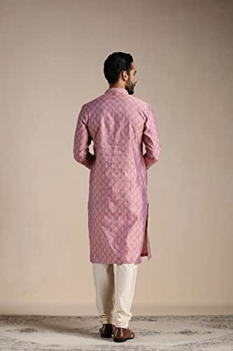 Image of Manyavar Men's Blended Viscose Printed Kurta Set (2pcs)