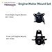 3Pcs Engine Motor Mount Set Compatible with Escalade/Escalade ESV/Silverado 1500/Yukon XL/Yukon 2015 2016 2017 2018 2019 2020 Replacement for A5739 A5738 A5668 A5735