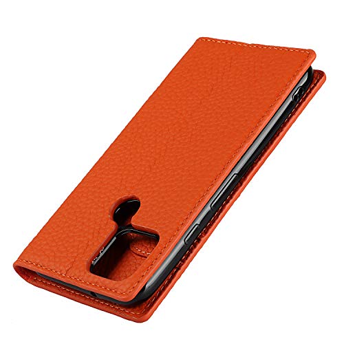 Copmob Case Google Pixel 5,Premium Genuine Leather Flip Wallet Case,[3 Card Slots][Magnetic Closure][RFID-Blocking],Protective Case Cover for Google Pixel 5 - Orange - Image 7