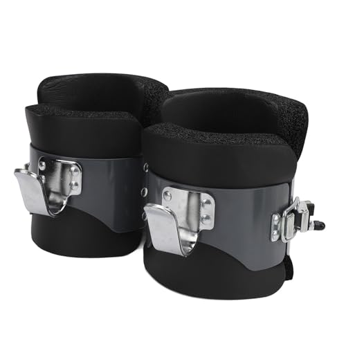 Asixxsix Inversion Boots, 1 Pair Inversion Hang Up Boots with Band, Multifunctional Upside Down Hanging Boots with 2 Heavy Duty Metal Hooks, Hold up to 120kg