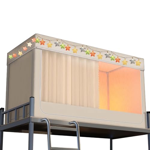 Cama con dosel y tienda de privacidad para literas que elimina la luz molesta en dormitorios
