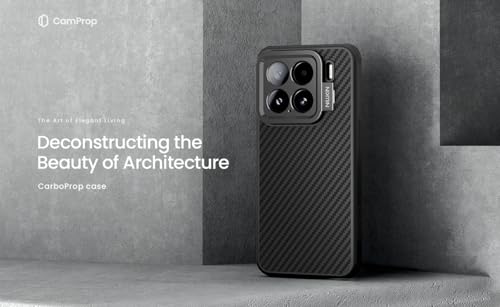 Image of Nillkin Case for Xiaomi Mi 15 (6.36 inch Inch) Carbo Prop Magnetic (Works Mag Safe) Flip Lens Camera Visible Mobile Holder Media Aramid Fibre + TPU Soft Edge 360 Protect Black Color