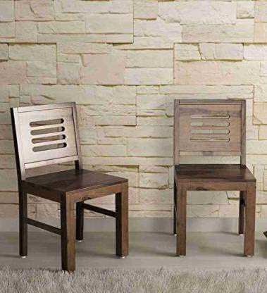 SARSWATI FURNITURE Solid Sheesham Wood Dining Chairs Set of 4 | Wooden Study Chairs | Wooden Set of 4 Chair for Kitchen & Dining Room | Outdoor and Garden Seating Chair | Home Office Chairs