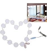 Lumière de Miroir, Ampoules de Miroir de 14 LED, Kit de Lumière de Miroir à Intensité Variable US...