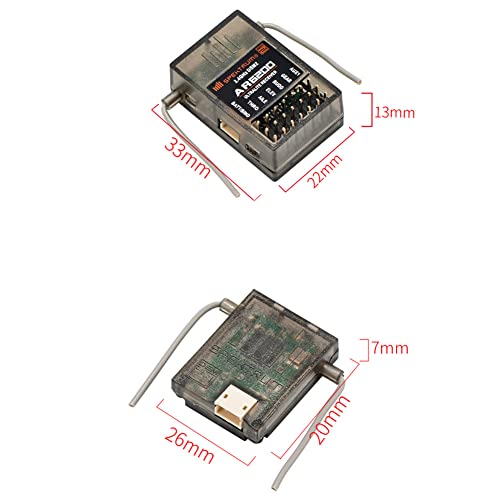 MOOKEENONE AR6200 2.4G 6 Canais Receptor/Satélite para Spektrum Spek Generic DX6i DSM2