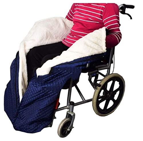 Warm and Comfort Wheelchair Blanket, Wheelchair Leg Cover Winter Windproof Wheelchair Warmer Cover with Zipper and Villus Universal Wheelchair Accessory for Winter