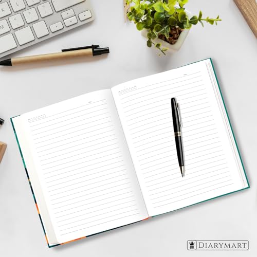 Image of Hard Bound Notebook for Girls & Women | A5 Ruled Journal | 192 Pages | 80 GSM Premium Paper | Designer Laminated Cover | Ribbon Bookmark | Notebook for School, College, Office, Journaling & Note Taking (DM4016)