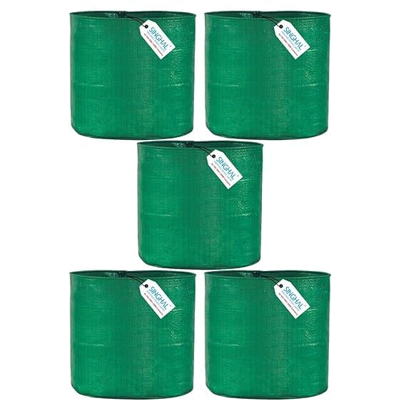 MAHIRA HDPE Poly UV Protected Round Nursery Plants Grow Bags 12x12 Inch Pack of 5, Green Color Suitable for Terrace and Vegetable Gardening (B0DB2FF3X6) Amazon Price History, Amazon Price Tracker