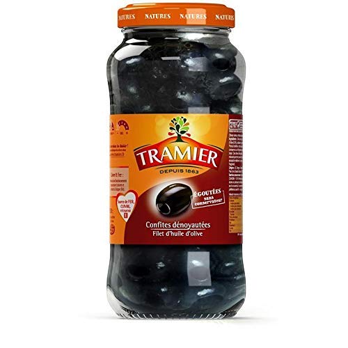 Epicerie salée - TRAMIER - Olives Noires Confites Denoyautees Sans Saumure 250G - Lot De 3 - livraison offerte