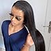 ANDRIA 13x4 Lace Front Wigs 200% Density Lace Front Wig Pre Plucked Glueless Wigs Straight Black Synthetic lace front wig 13x4 HD Lace Frontal Wigs natural Lace Closure Wigs for Black Women 26 Inch