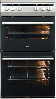 Amica AFC5100SI 50cm Electric Double Cavity Cooker With Ceramic Hob - Silver