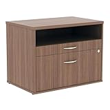 Alera Alera Open Office Desk Series Low File Cabinet Credenza, 2-Drawer: Pencil/File, Legal/Letter, 1 Shelf,Walnut,29.5x19.13x22.88