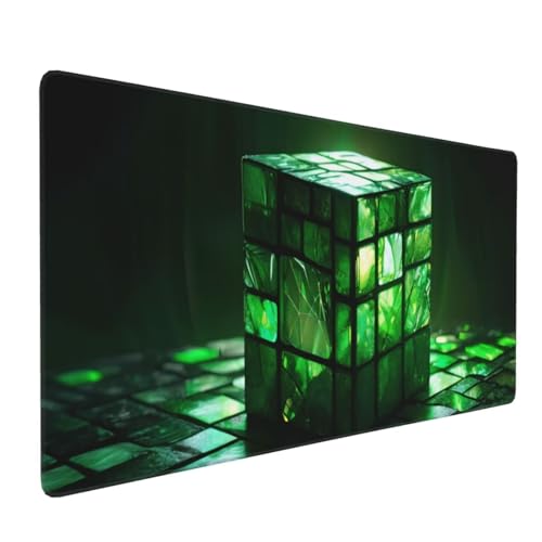 Alfombrilla Ratón n XXL 500x250x3 mm, Mouse Pad Verde Alfombrilla Escritorio con Superficie Suave y Base de Goma Antideslizante, Gaming Mousepad Mejora La Precisión y La Velocidad H-654