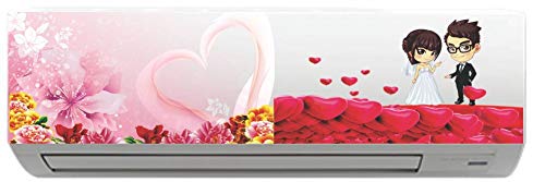 Meetcute™ Flower Heart Couple AC Sticker, Split Ac Stickers Air Conditioner Sticker