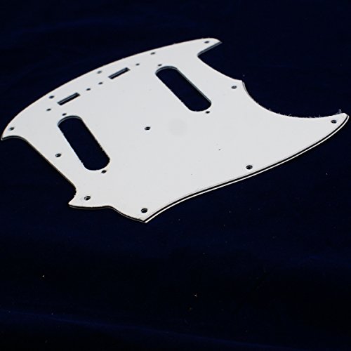 Three Ply White Guitar Pickguard for Mustang Classic Series #TOP12