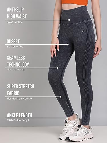 Image of Kobo Active Wear for Women Gym | High Waist | Ankle Length | Squat-Proof | Workout Tights for Women | 4-Way Stretch | Leggings for Gym, Cardio | Yoga Pants (Imported)