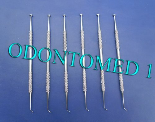 Set Of 6 Dental Amalgam Ball Burnisher Instruments #27/29 - Stainless Steel, Made In Pakistan