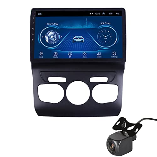 GLXQIJ para Citroen C4L 2013-2017 Autoradio Bluetooth, Android 10.0 Radio De Coche 9'' Pantalla Táctil WiFi Plug and Play Soporte GPS, Controles del Volante, WiFi 4 Nuclear,1+16G