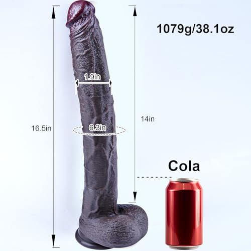 Gode extra long 42 cm en silicone double densité à ventouse - 7