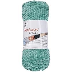 Bordadora Chenille Melissa Hilo Acrilico Ovillo de Lana para DIY Tejer y Ganchillo, Certificado OEKO-TEX Standard 100 (Verde 54, Chenille (Agujas Talla 6-8))
