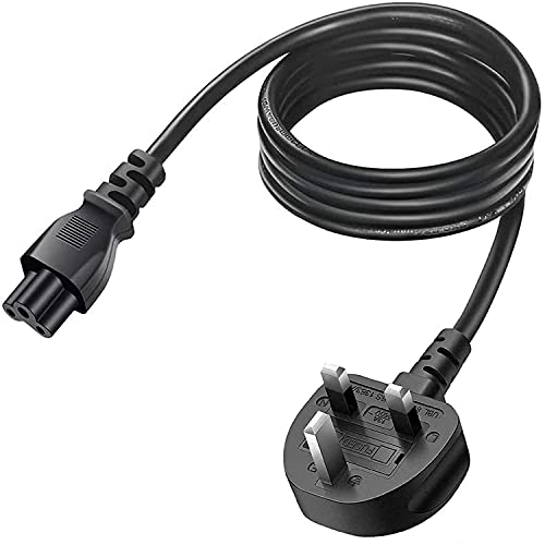 Laptop Power Cable - UK plug to C5 3 pin Laptop power lead