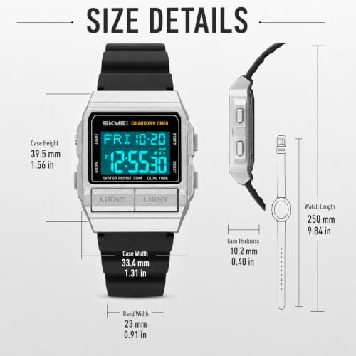 Image of MASTOP Retro Digital Watch for Men Vintage with Multi-Function & Stylish Design for Daily & Outdoor Use