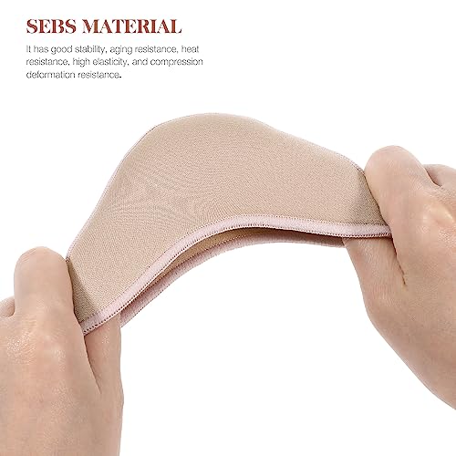 Rosenice 1 Pair Foot Care Toe Dance Insoles, 9.5x10x0.15cm, Beige