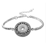 Armband Chunks Druckknopf Manschettenknöpfe für Handwerk Stil Noosa DIY
