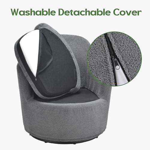 Sillón Barrel Plegable Gris miniatura 5