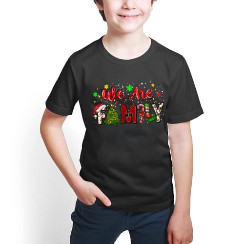 Image of Merry Christmas Family Shirts Plus Size Tops Couple Outfit Tee Parent-Child Short Sleeves Christmas Top
