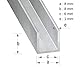 Eckwinkel, eloxiert, farblos, 40 x 40 x 1,5 – 2 m