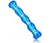 ZNOKA TPR Squeak Dog Chew Bone Toy, Bite Resistant Durable Tough Rubber Non-Toxic Tooth Cleaning Toy for Aggressive Chewer, Floating & Suitable for Pool Use, Large (Blue)
