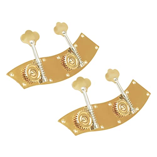 VANZACK 2Pcs Durable Tuning Pegs for Double Bass Lightweight Replacement String Tuners Fit for Various Models Golden Finish