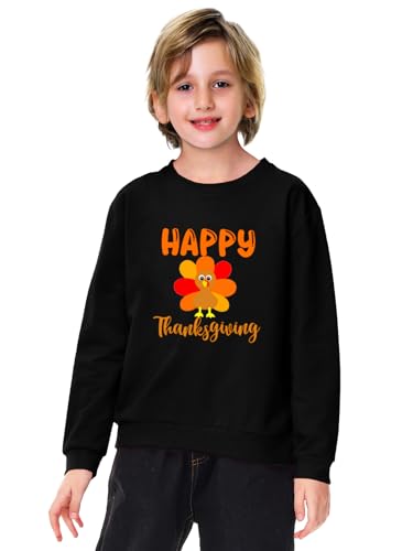Image of Remimi Kids Halloween Sweatshirt Long Sleeve Thanksgiving Tops 3-14 Years