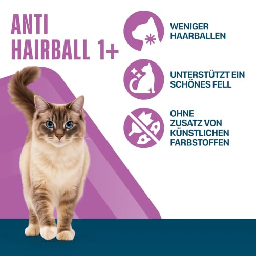 PERFECT FIT Hairball Adult 1+ Trockenfutter für Katzen 6 x 750 g Huhn (6er-Packung)