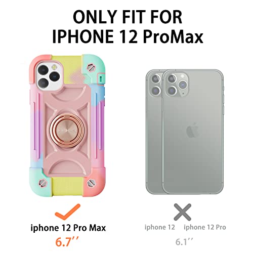 MARKILL Compatible with iPhone 12 Pro Max Case 6.7 Inch with Ring Stand, Military Grade Drop Protection Full Body Rugged Heavy Duty Protective Cover for iPhone 12 Pro Max by MARKILL - Image 2