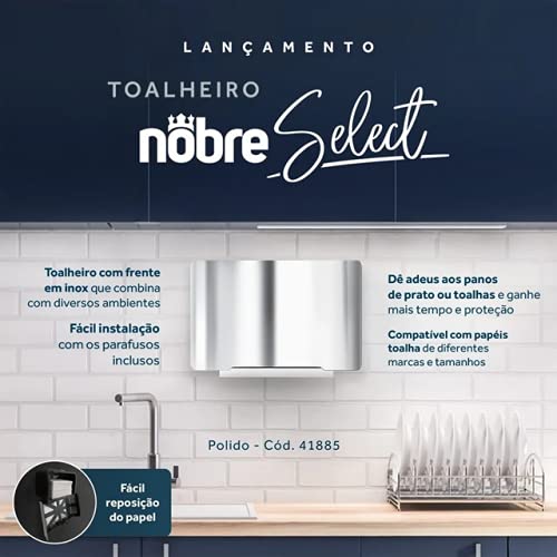 Novo Dispenser Porta Papel Toalha Interfolhas Inox Polido