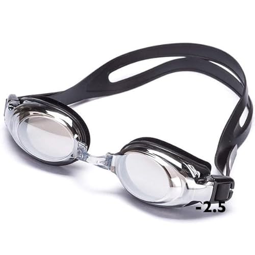 Swimming Goggle Silver Mirror Minus 2.5