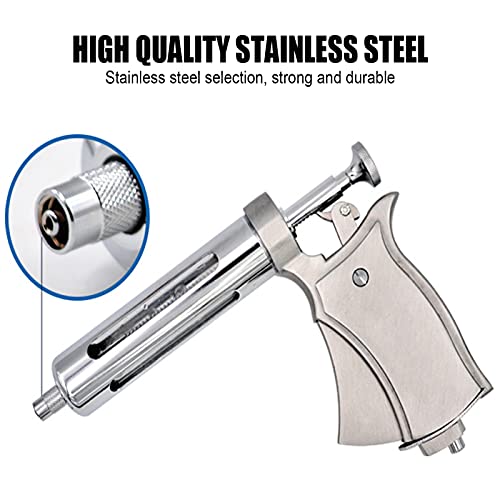 Injetor de seringa de gado contínuo injetor de animais semi automático de aço inoxidável injetor aju