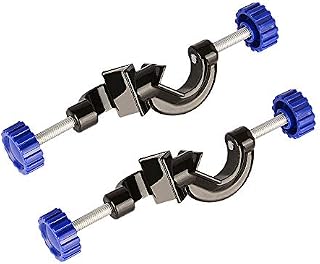 Labasics 2-Pack Adjustable Bosshead Clamp Holder, Lab Heavy Duty Boss Head Clamp Holder Aluminum Alloy Body, up to 21mm Rods for Laboratory Use
