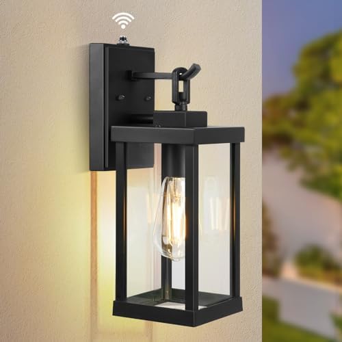 TOPKDA Dusk to Dawn Outdoor Light Fixture, Modern Outdoor Wall Light