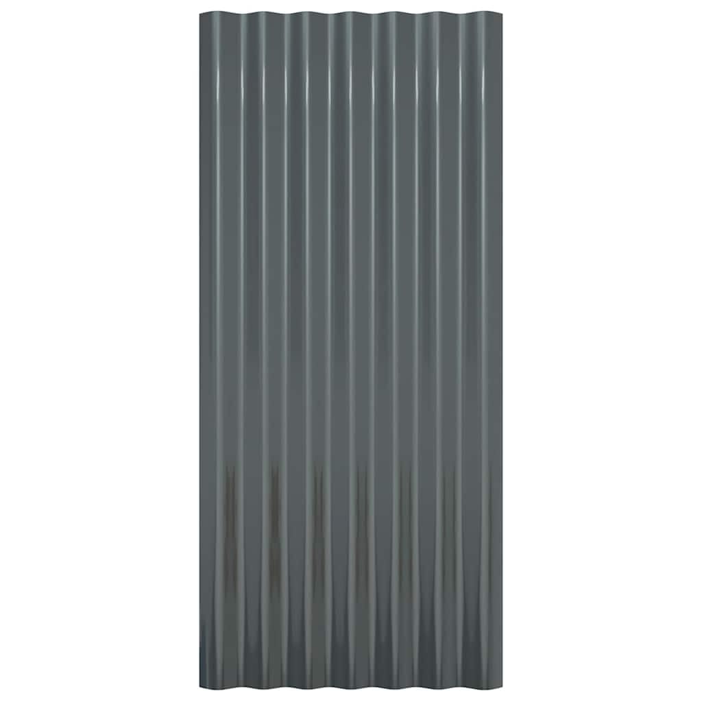 Paneles tejado 36 uds Acero galvanizado Gris Antracita 80x36 cm,27.54kg-319141