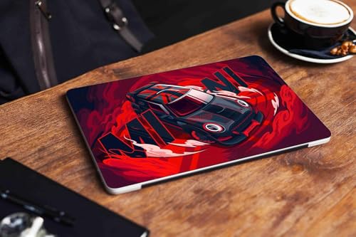 Image of PIXELARTZ Full Body Laptop Skins Sticker Laminated HD Quality Vinyl fits Upto 15.6 inches Compatible with Dell, Lenovo, Acer, HP, Asus -Self-Adhesive (Mini Cooper)