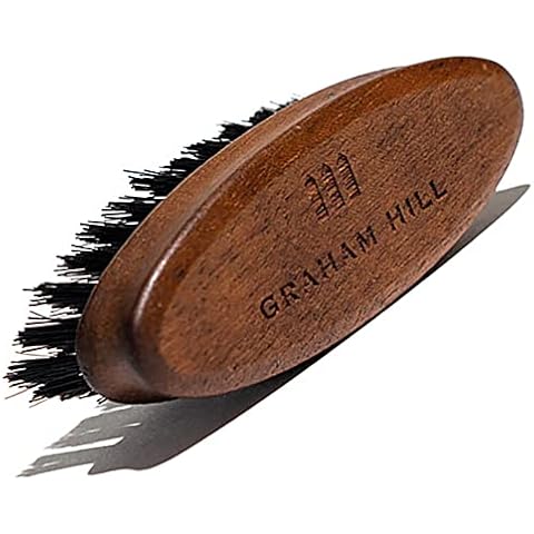 Graham Hill Boar Bristle Beard Brush Compact Design, Brown, One Size Cover