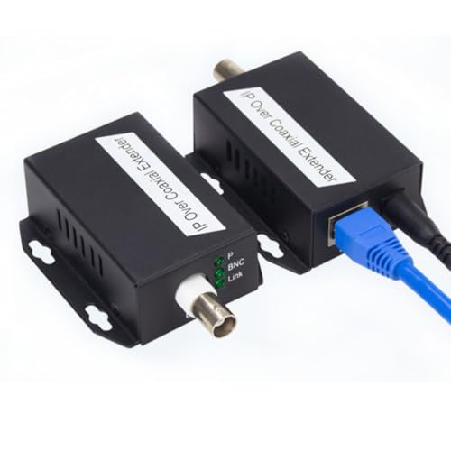 Image of IP Ethernet Over Coax Converter Data Transmission Over Regular RG59 Coaxial Cable Up to 1650ft for Upgrading Analog Surveillance System to IP Surveillance System