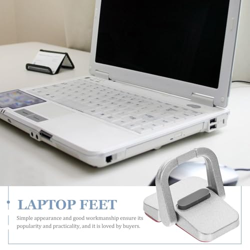 Soporte metálico para laptop ajustable portátil color plata miniatura 3
