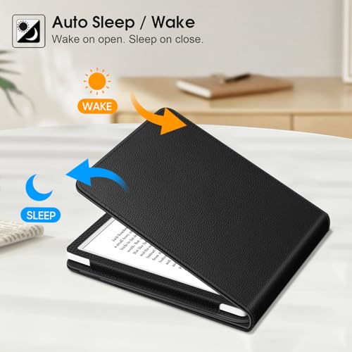 Image of Fintie Stand Case for 7 inch Kobo Libra Colour (2024) / Kobo Libra 2 (2021) eReader - [Multi-Angle Viewing] Slim Fit Vertical Stand Cover with Auto Sleep /Wake, Black