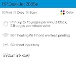 HP DeskJet 2855e Wireless All-in-One Color Inkjet Printer, Scanner, Copier, Best-for-home, 3 months of Instant Ink included (588S5A) - Image 2